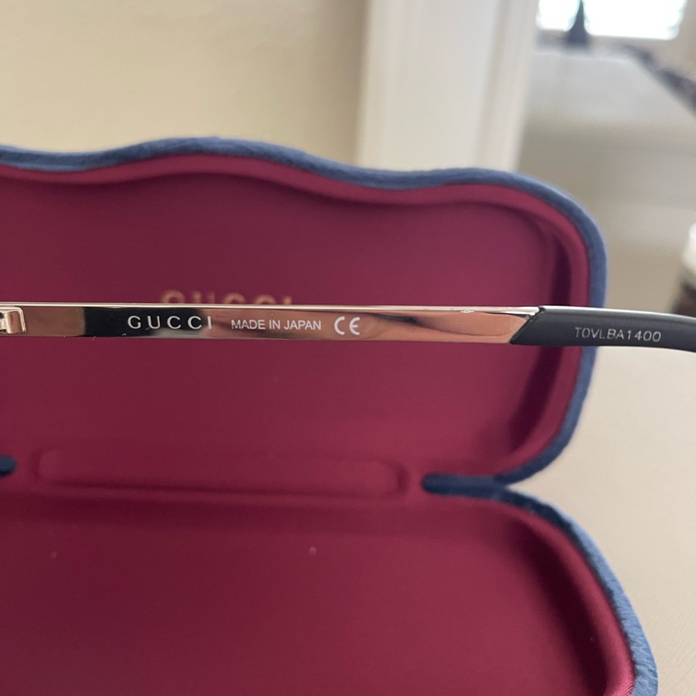 Gucci Silver Rectangular Glasses - image 6